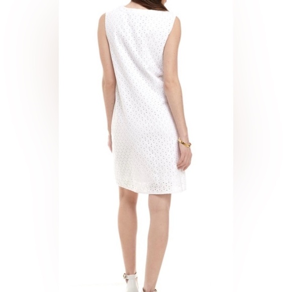 EUC Kim Rogers white eyelet sleeveless dress size Large - Picture 2 of 8